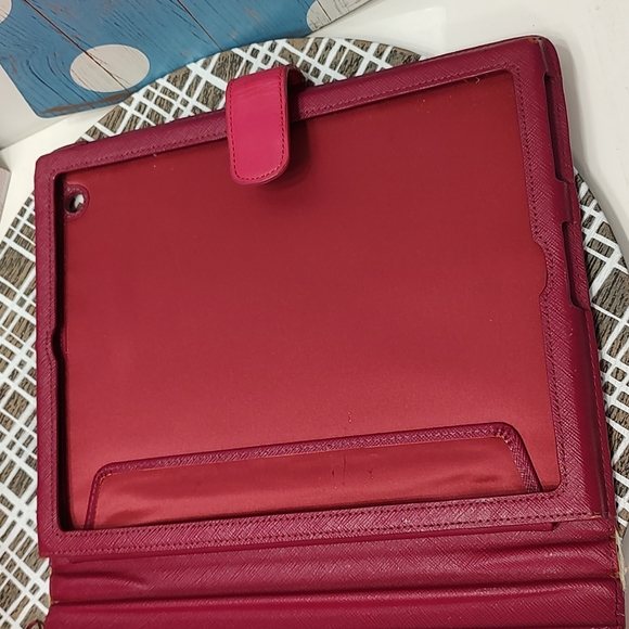 🥰UC Coach Brand Signature Monogram Leather IPOD/Tablet Case, Hot Pink/Purple - Picture 10 of 12
